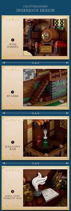 Reobrix 66018 edificio modulare villaggio medievale casa taverna bistrot 2831Pcs