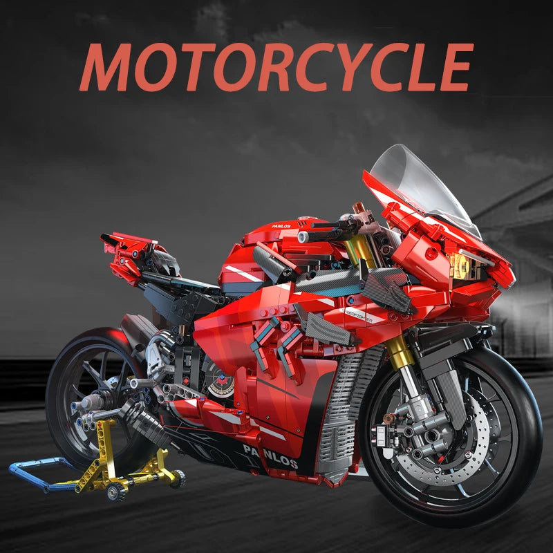 PANLOS 672101 1:5 Technic Ducati V4S Moto da Corsa con Luci LED 2129PCS