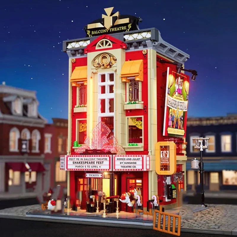 FunWhole F9056 Teatro Edificio modulare con Luci LED e Scatola 2445PCS