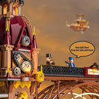 Funwhole F9047 Steampunk Ponte Basculante modulare con 9 minifigures LUCI LED e Scatola 3170 PCS