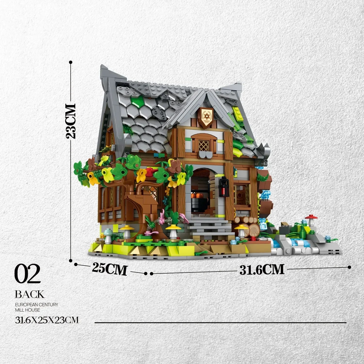 REOBRIX 66045 Casa del Mulino Medievale modulare 1873PCS