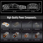 Mould King 13163 Technic La Voiture Noire Con Scatola e Motore radiocomandato