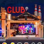Funwhole F9068 Club Discoteca in Vecchia fabbrica edificio modulare con LUCI LED e Scatola 2654PCS