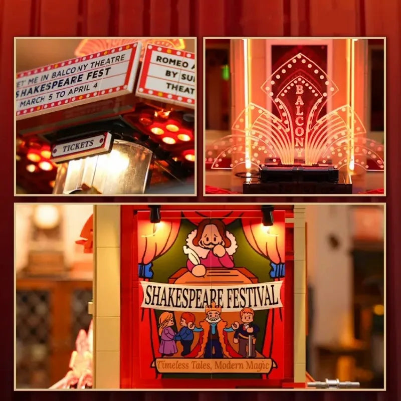 FunWhole F9056 Teatro Edificio modulare con Luci LED e Scatola 2445PCS