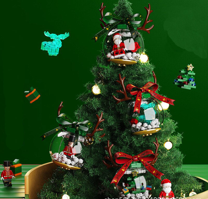 Sembo 601155 A/B/C/D Palle di Natale per l'albero di Natale 310PCS ciascuna Kit 4 Palle incluse